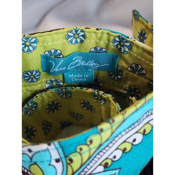 Vera Bradley Peacock Paisley Or Floral Reversible Fabric Belt Green Blue Boho - Picture 3 of 9
